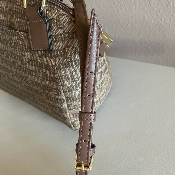 Juicy Couture Chestnut Gothic Satchel Purse With Detachable Crossbody Strap - Picture 9 of 11